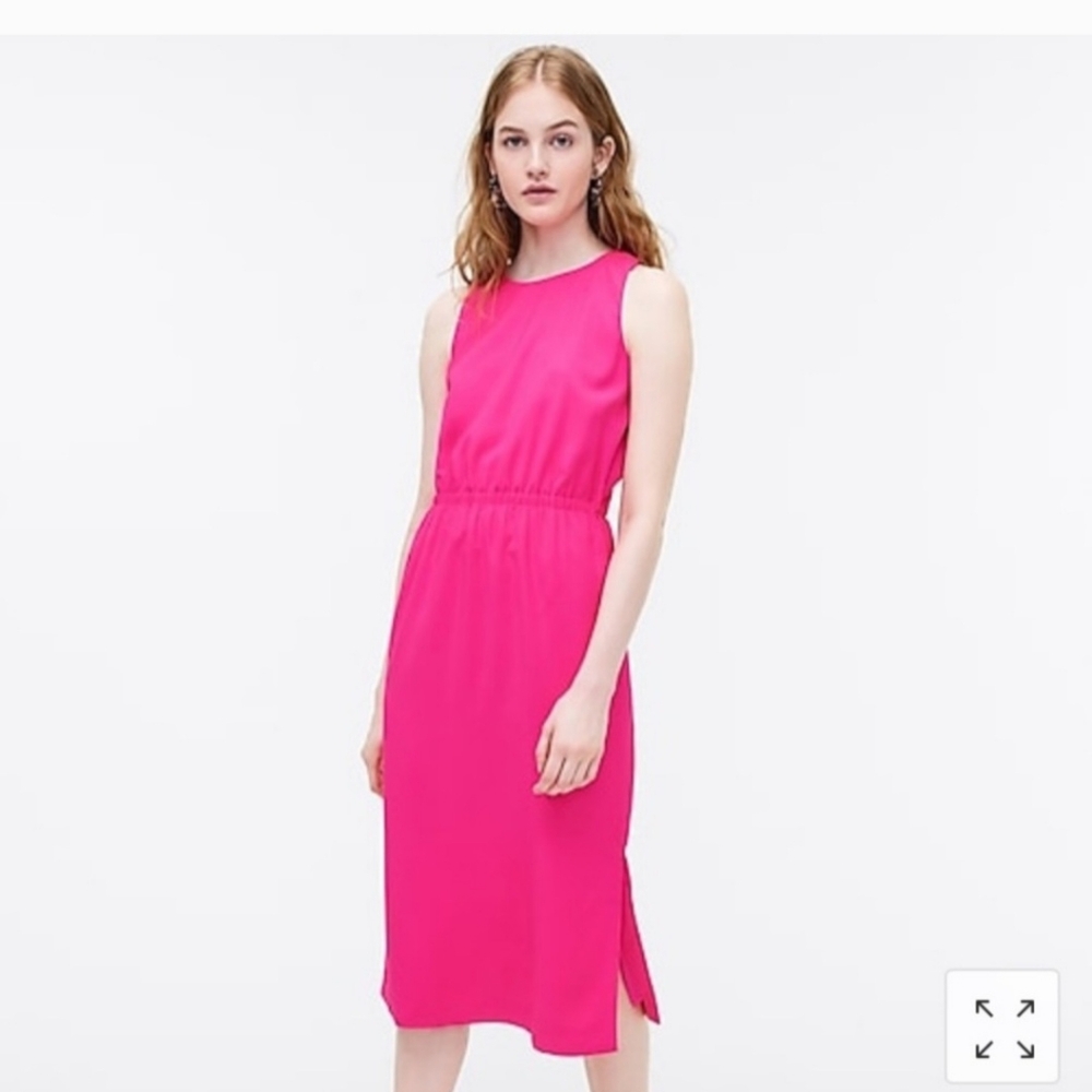 J Crew Pink Button Back Dress